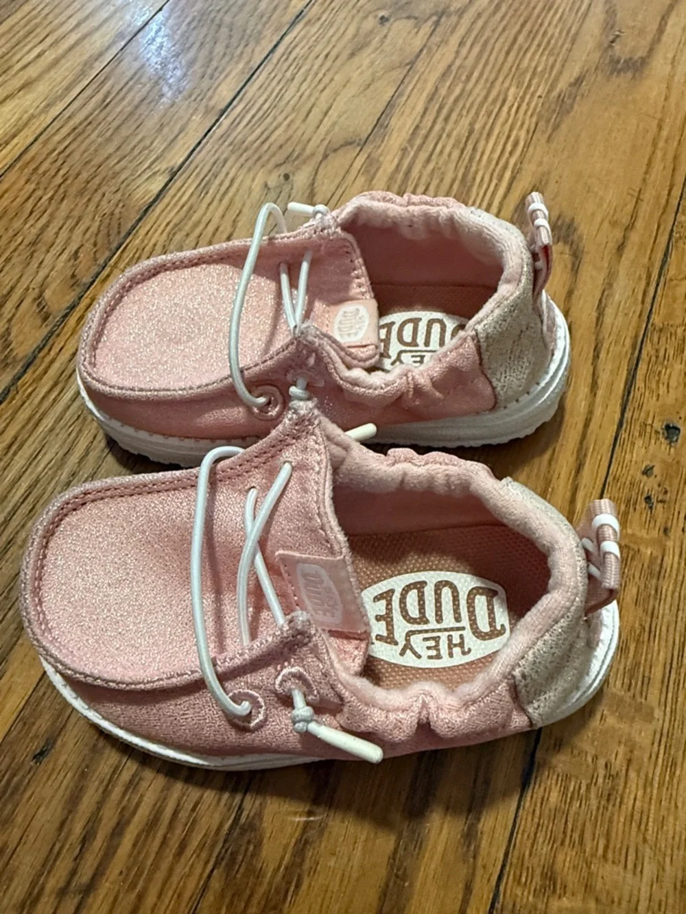 Hey Dude lol dudes baby Kids Slip-On Sneakers rose gold pink size 4C